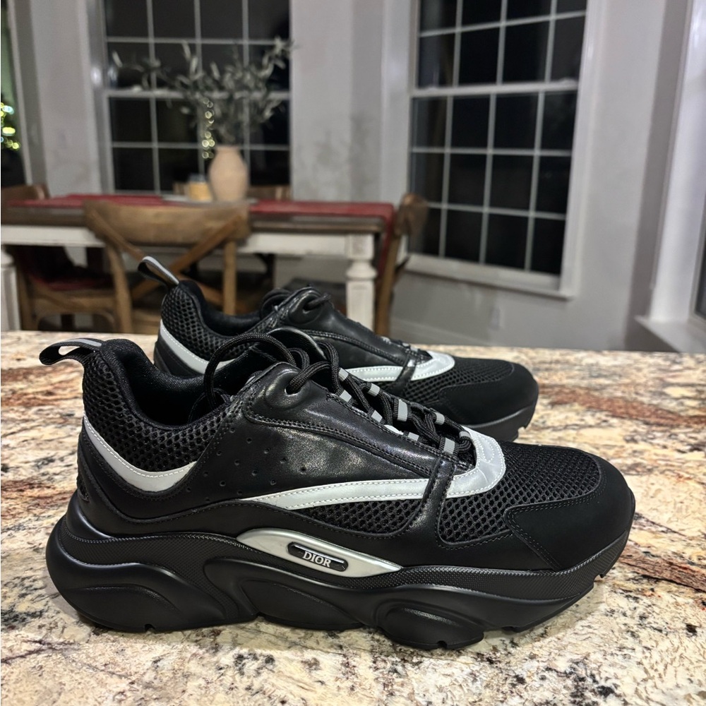 Dior Black Sneakers with Chunky Sole and Breathable Upper